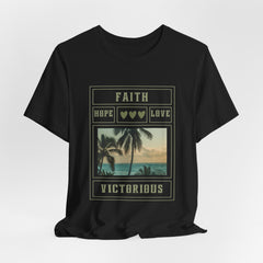 Faith Hope Love Inspirational Christian T-Shirt with Positive Message Ideal Christian Gift Ideas for Women